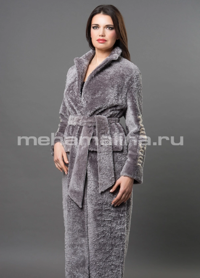 Светлая шуба модель № D-233 универмаг малина