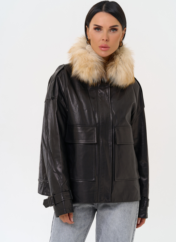 Куртка из натуральной кожи с мехом