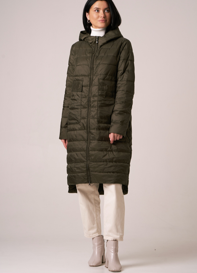 фото Плащ в цвете хаки на молнии модель № 167