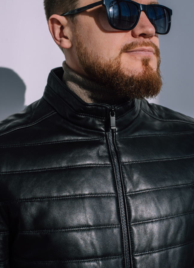 Куртка мужская из натуральной кожи  модель № 22033 универмаг малина