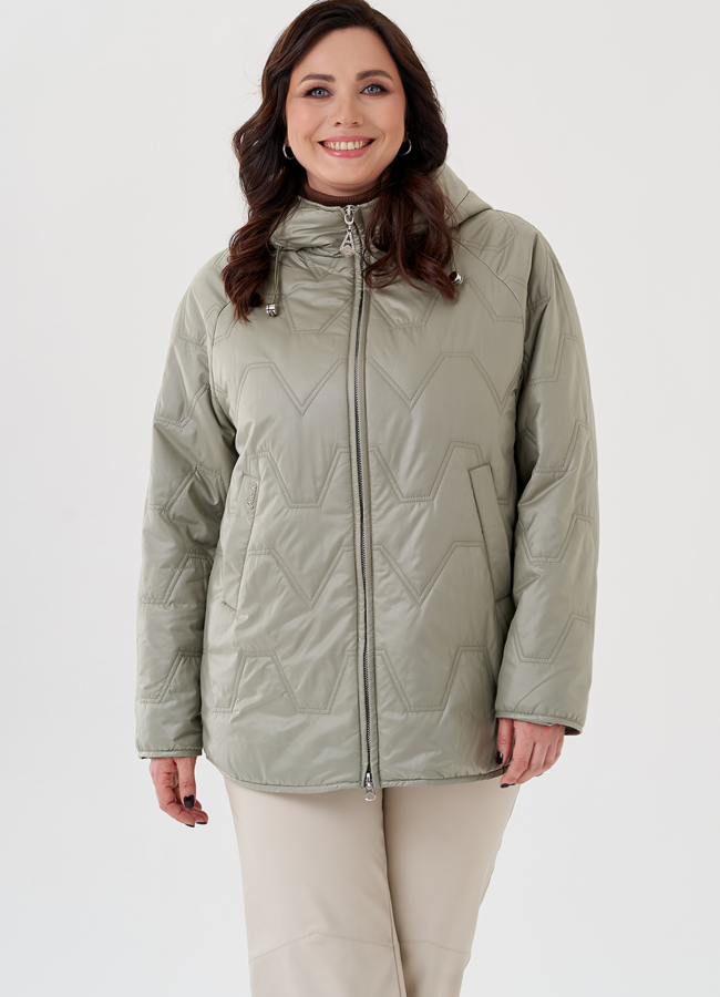 Женское полупальто с капюшоном  модель № 23921 в кредит