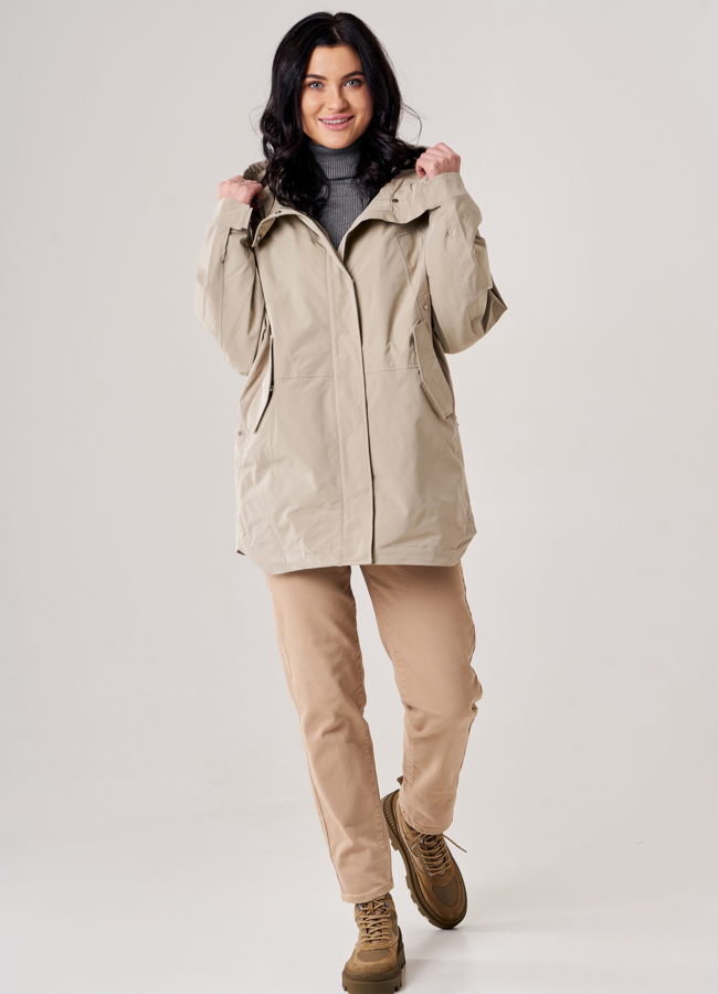 Ветровка женская бежевого цвета модель № T4F W9638 в кредит