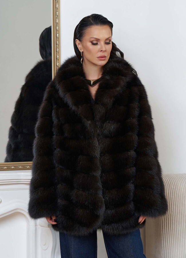 Шуба из куницы  модель № 24638 универмаг малина