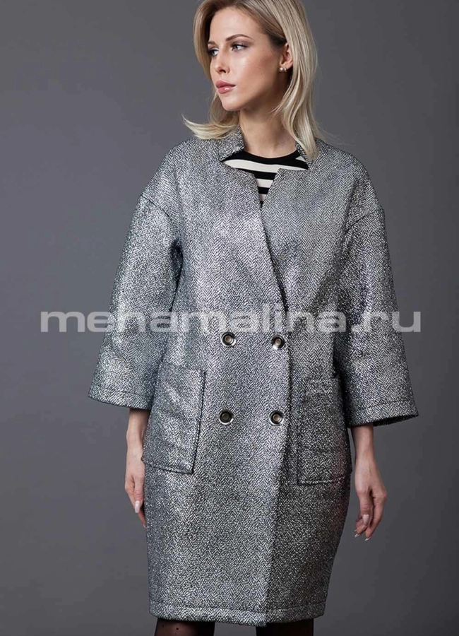 Женское пальто модель № PK-48 меха малина