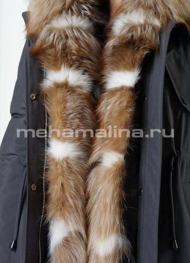 Женская парка в цвете графит модель № 959 универмаг малина