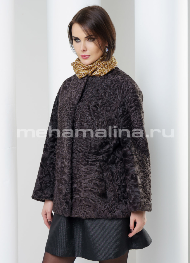 Шуба каракуль модель № S-475 универмаг малина