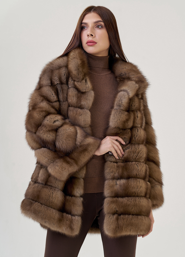 Куртка из куницы модель № 78899 универмаг малина