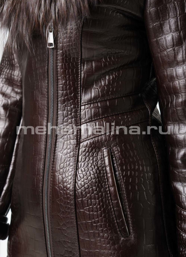 Укороченная дубленка модель № 17605 универмаг малина