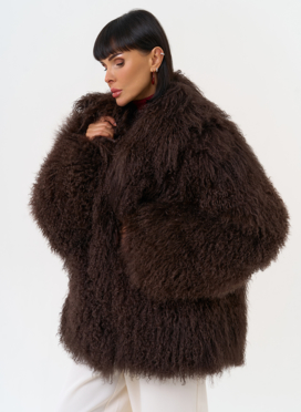 Женская шуба из меха ламы Женская шуба из меха ламы