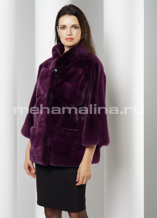 Укороченная шуба модель № S-655 универмаг малина