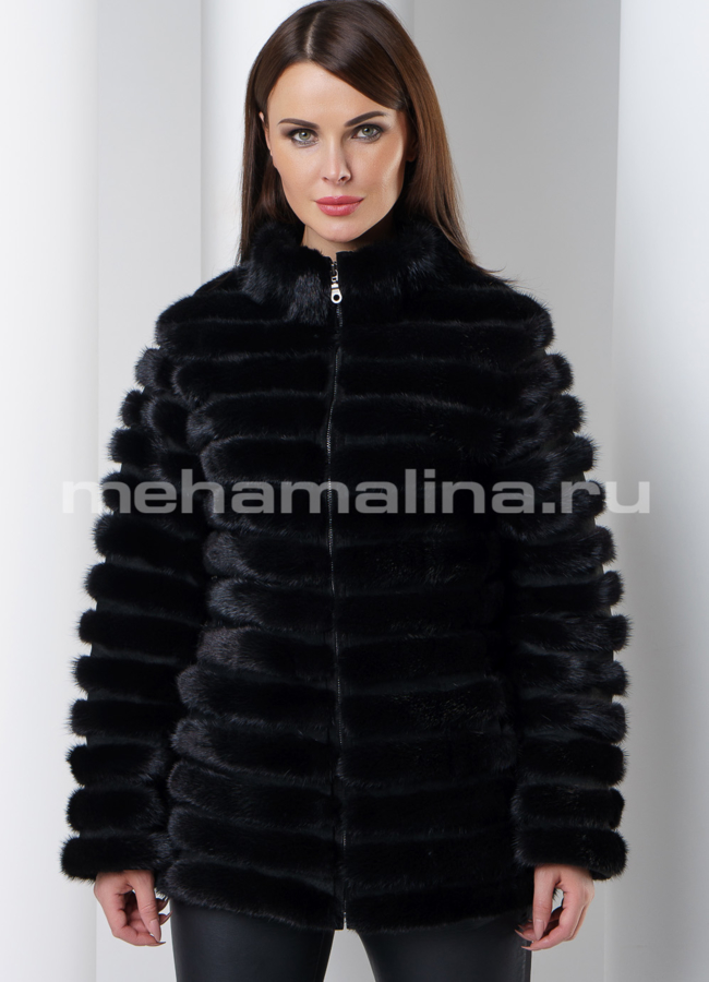 Норковый жакет модель № M-138 меха малина