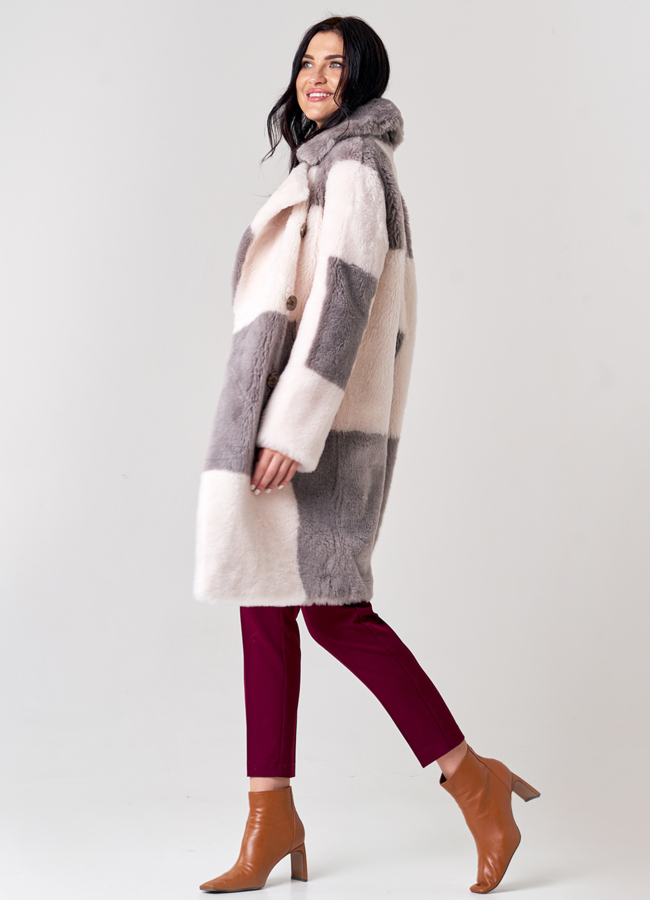 Женское полупальто из шерсти модель № 21142 в рассрочку