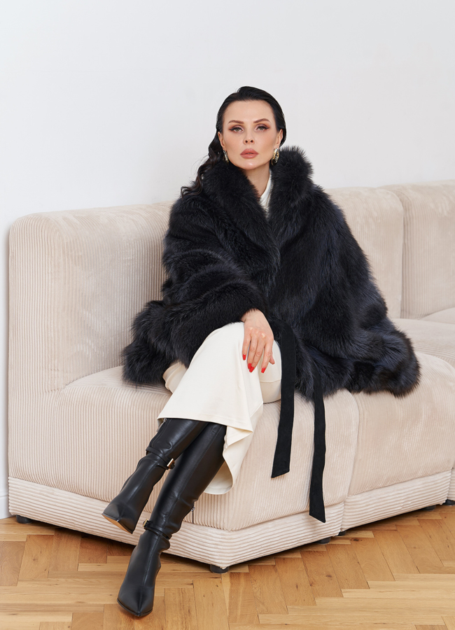 Куртка из меха енота модель № 29541 универмаг малина