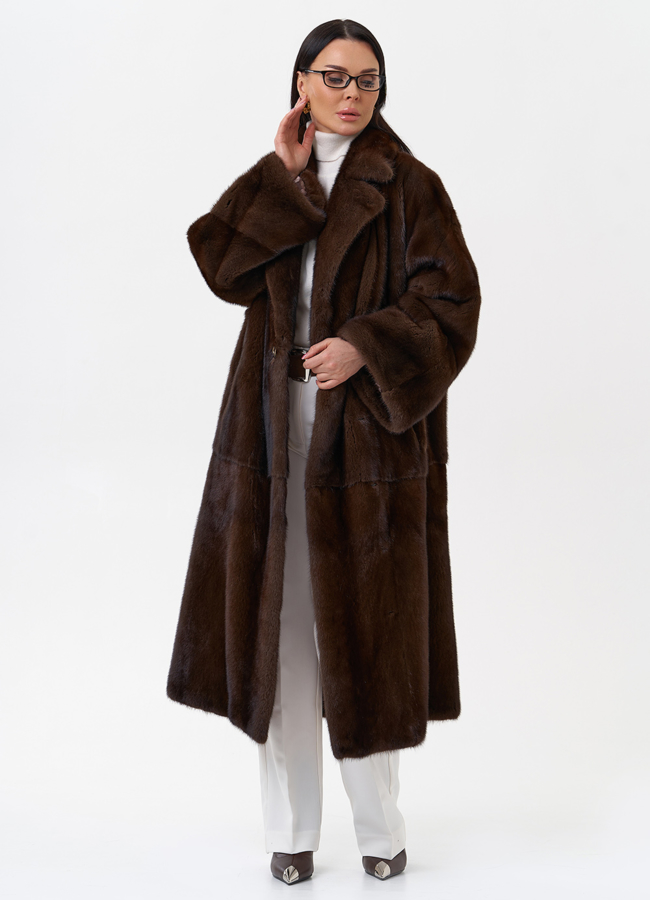 Шуба из скандинавской норки модель № 29418 универмаг малина