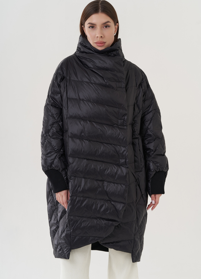 фото Женский пуховик оверсайз  модель № 25960