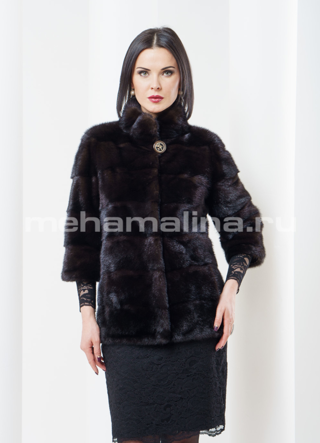 фото Короткая норковая шуба  модель № S-345