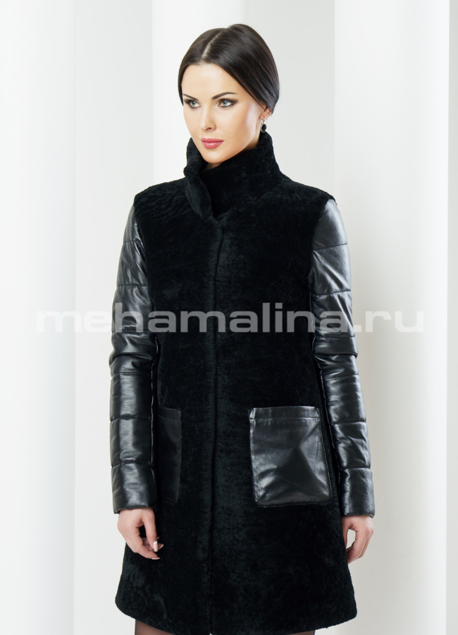 Френч утепленный модель № K-280 меха малина
