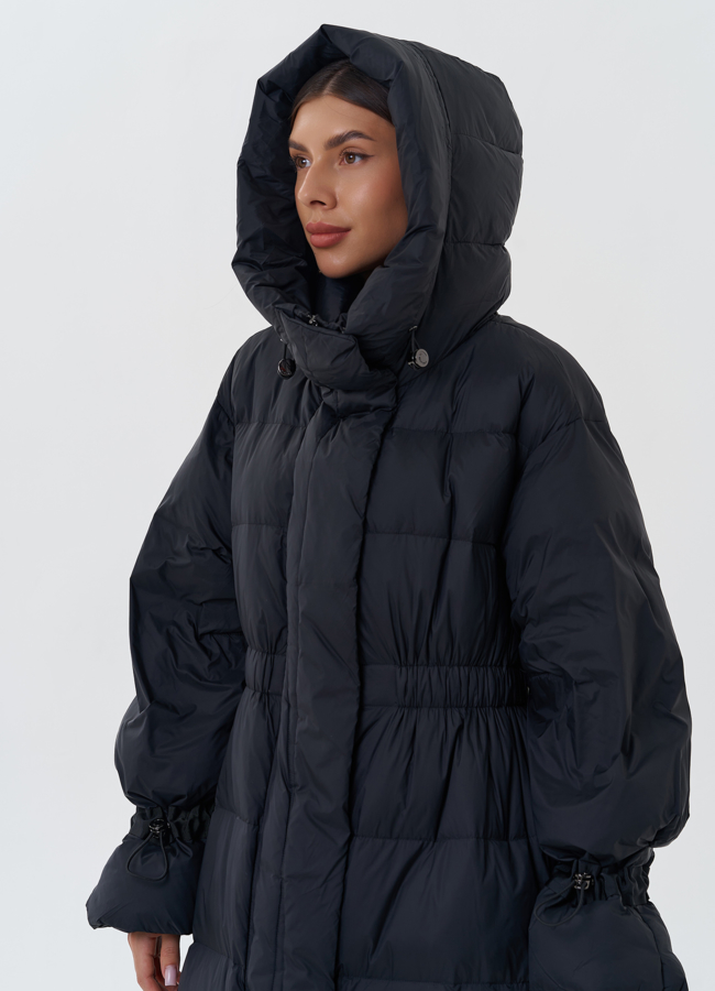 Женский пуховик с капюшоном модель № 28505 универмаг малина