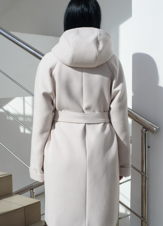 Светлое женское полупальто  Electra Style модель № 22265 универмаг малина