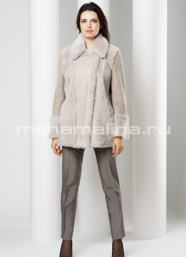 Укороченная дубленка модель № D-213 в рассрочку