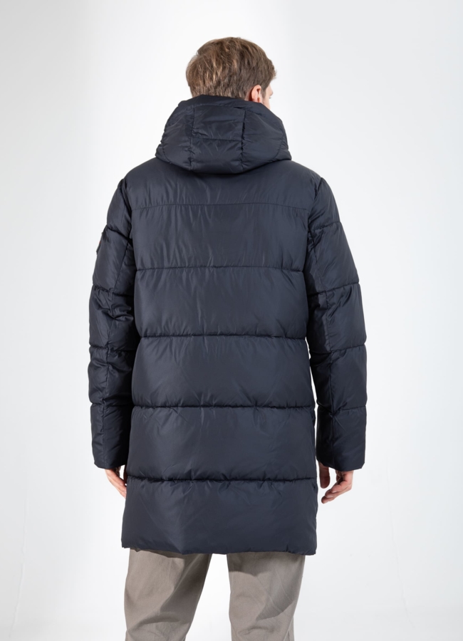 Мужской пуховик с капюшоном  модель № 25787 универмаг малина