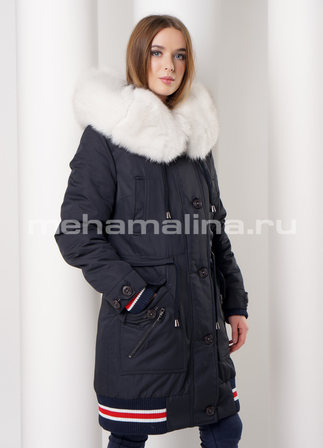 Парка-бомбер Malina siberian wear модель № П-280 меха малина