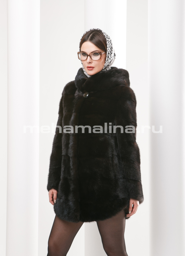 Норковая шуба модель № S-496 универмаг малина