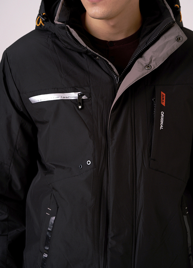 Зимний пуховик черного цвета модель № 19-05 в рассрочку