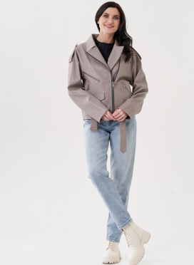 Женская куртка косуха из эко кожи 