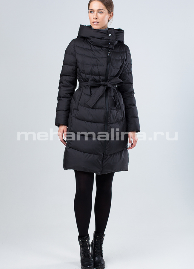 Пуховик женский на биопухе модель № П-285 универмаг малина
