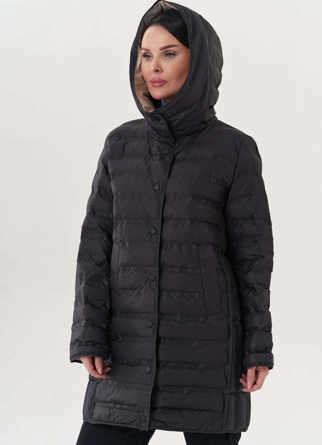 Полупальто с капюшоном модель № 26872 универмаг малина