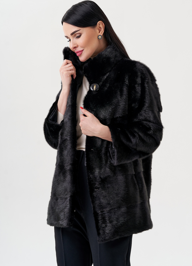 Норковая шуба модель № S-689 универмаг малина