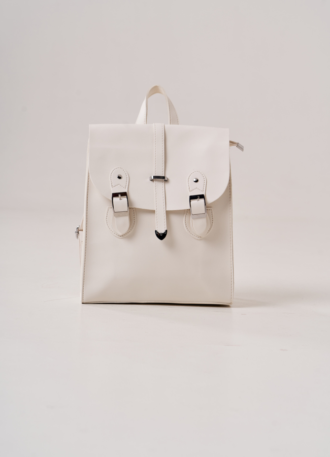 Рюкзак женский из эко кожи белого цвета модель № ZR 9992 универмаг малина