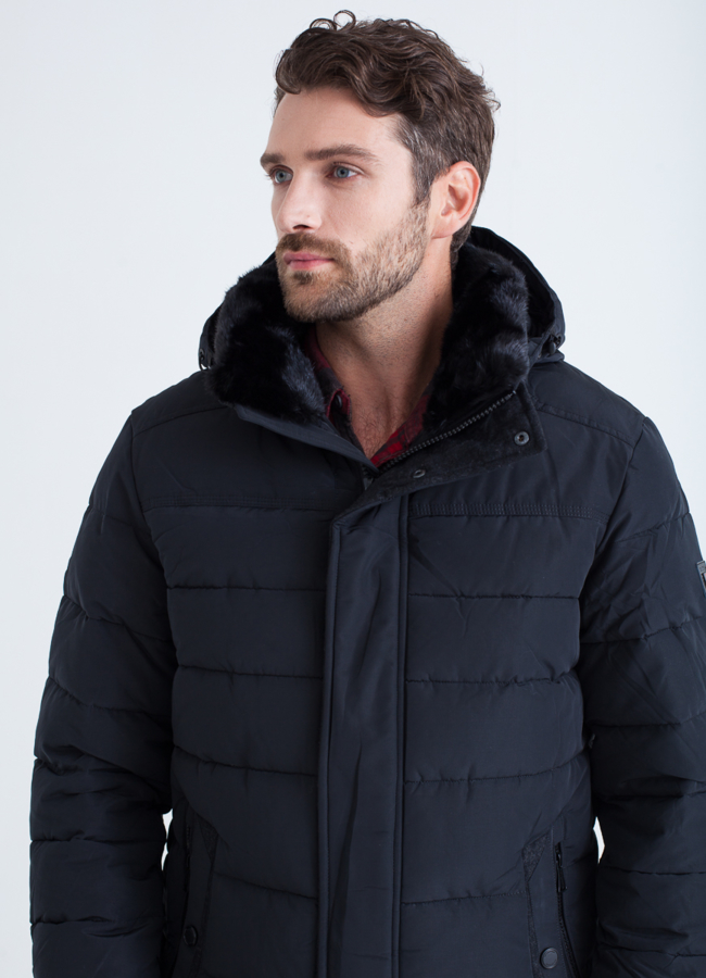 Зимняя куртка мужская модель № КМ-66 меха малина