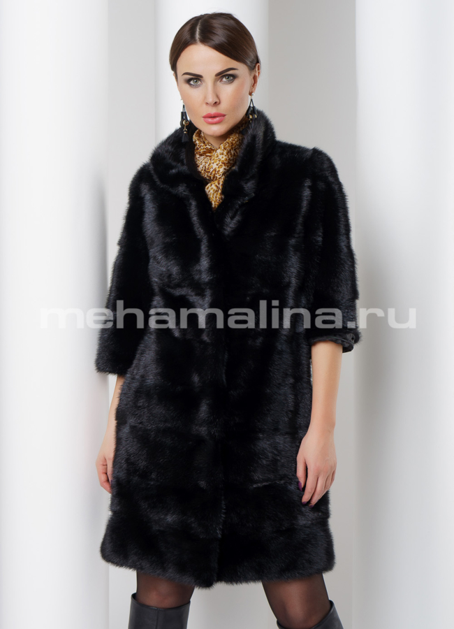 Норковая шуба модель № S-528 универмаг малина
