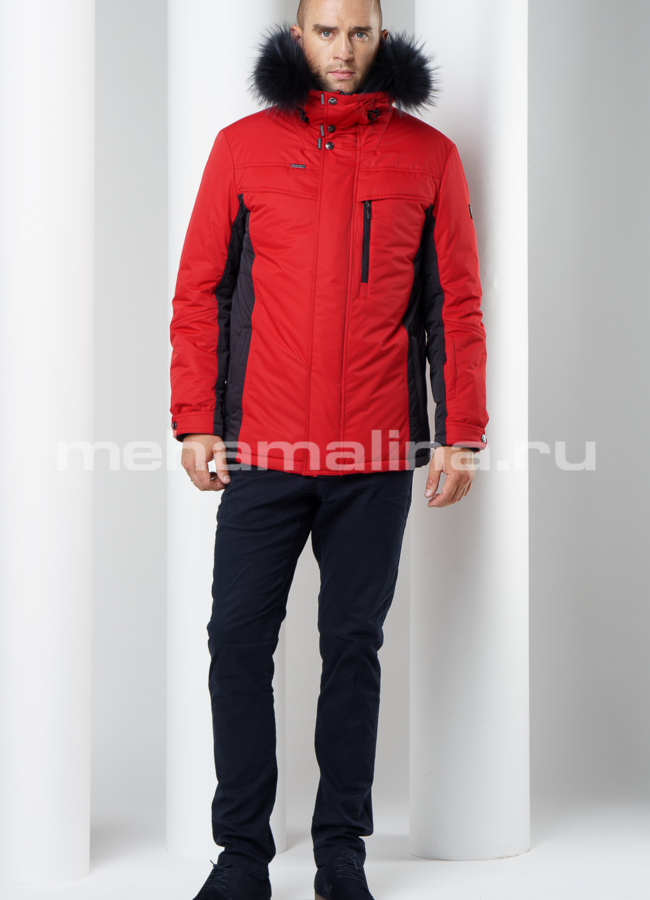 Зимняя мужская куртка с капюшоном модель № KM-31 в рассрочку