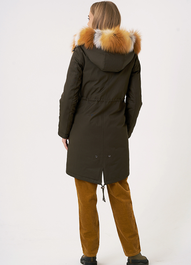 фото Парка с меховой отделкой из лисы модель № 21799