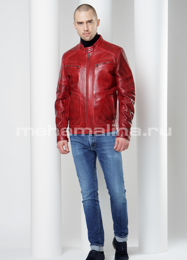 Куртка из натуральной кожи  модель № KP-222 в рассрочку