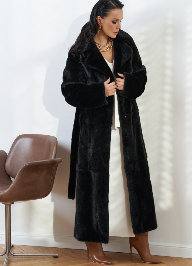 Шуба из меха скандинавской норки модель № 28080 универмаг малина