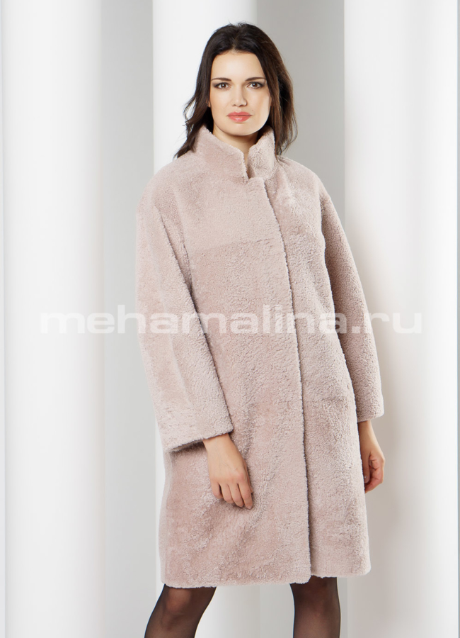 Шуба модель № D-207 меха малина