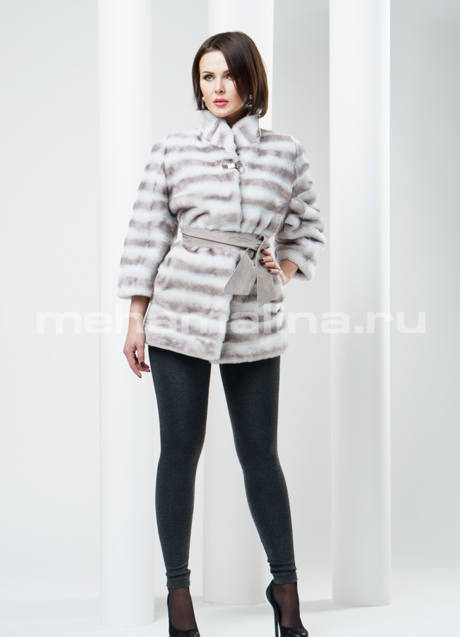 Шуба мутон, укороченная модель № S-172 в рассрочку