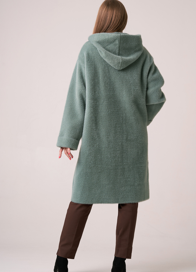 Женское пальто с капюшоном модель №  в рассрочку