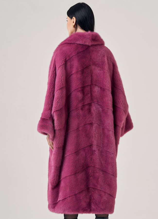 фото Шуба из норки с английским воротником  модель № 23818