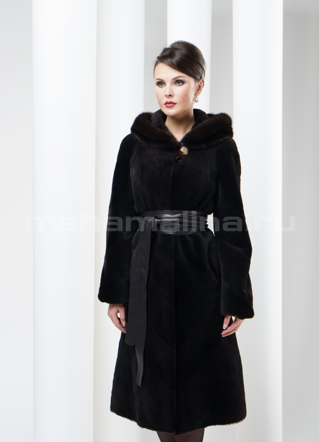 Шуба нутрия стриженная.  модель № S-137 в кредит