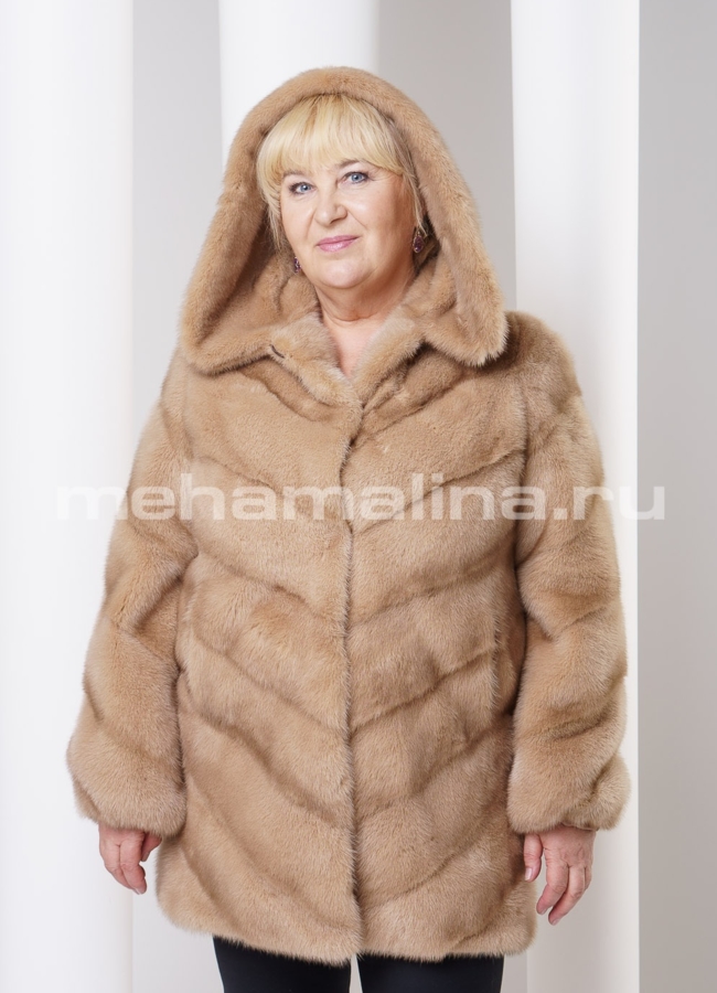 фото Шуба норковая, цвет пастель модель № S-282
