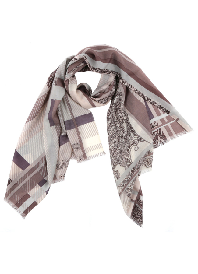 Палантин модель № А-78 меха малина