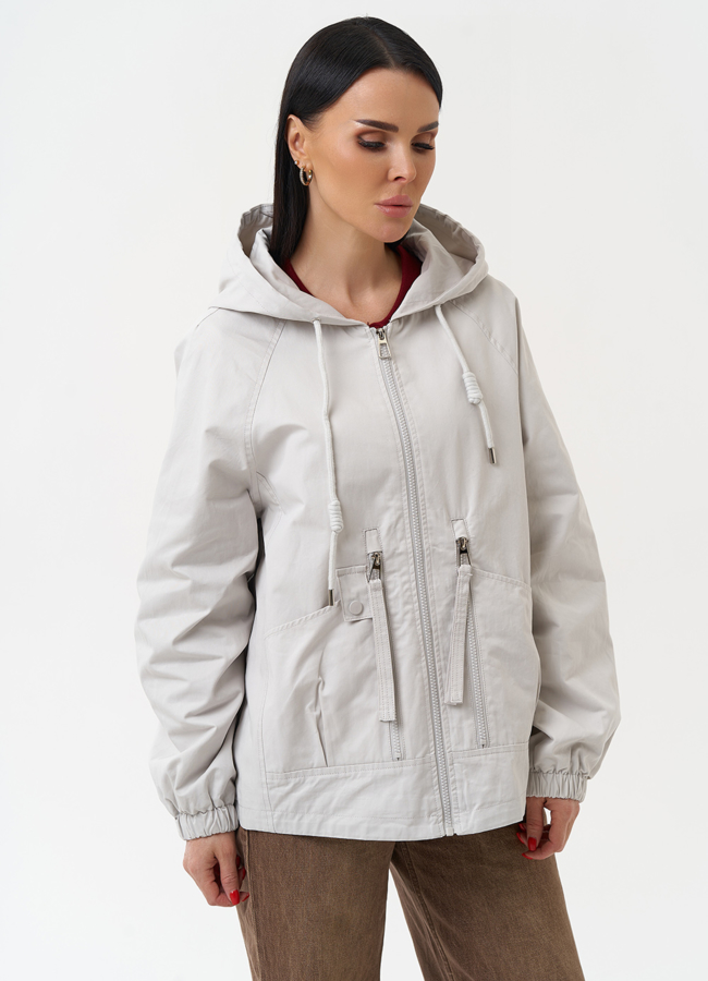 Ветровка женская с капюшоном модель № 30454 в кредит