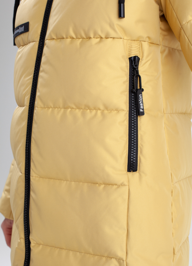 Женский пуховик с капюшоном модель № 23345 универмаг малина