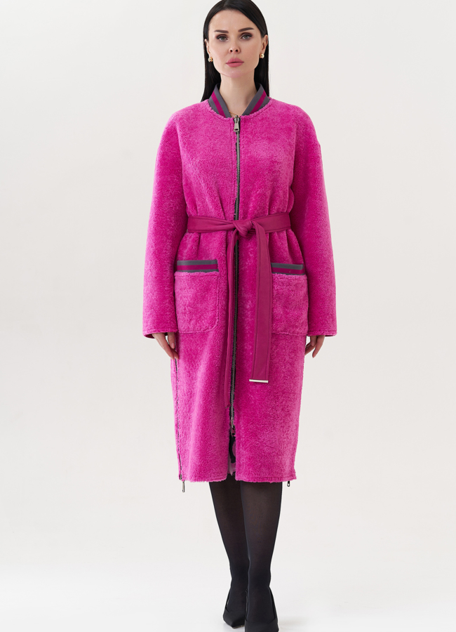 Двухсторонняя эко дубленка 