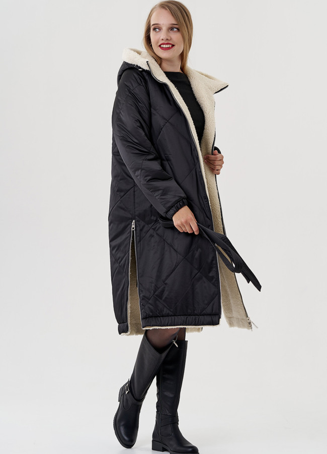 Женское пальто из верблюжьей шерсти  модель № 79175 в кредит